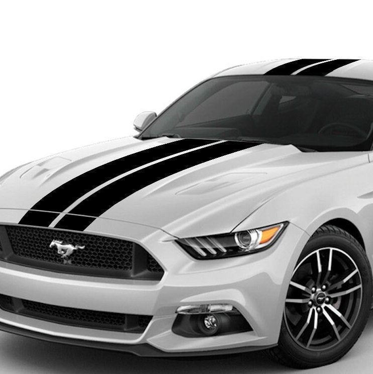 Set 2 Pcs Car Stickers Auto Hood Bonent Roof Tail Decor