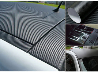 1 Pc 3D Carbon Fiber Vinyl Wrap Sheet Roll Protective Car Stickers