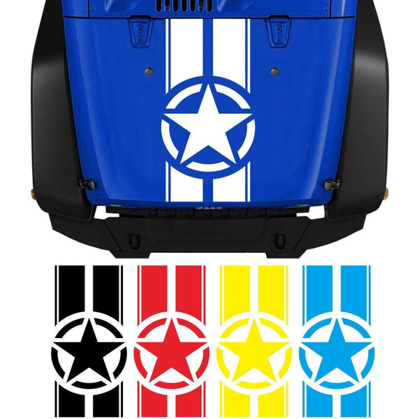 Doordash Military hood sticker star army stripes decal vinyl car truck