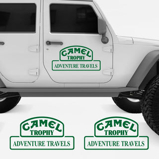 Kit 2 Pcs Camel Trophy Adventure Graphics Cut Vinyl Stickers