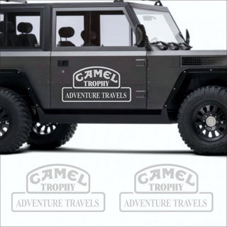 Kit 2 Pcs Camel Trophy Adventure Graphics Cut Vinyl Stickers