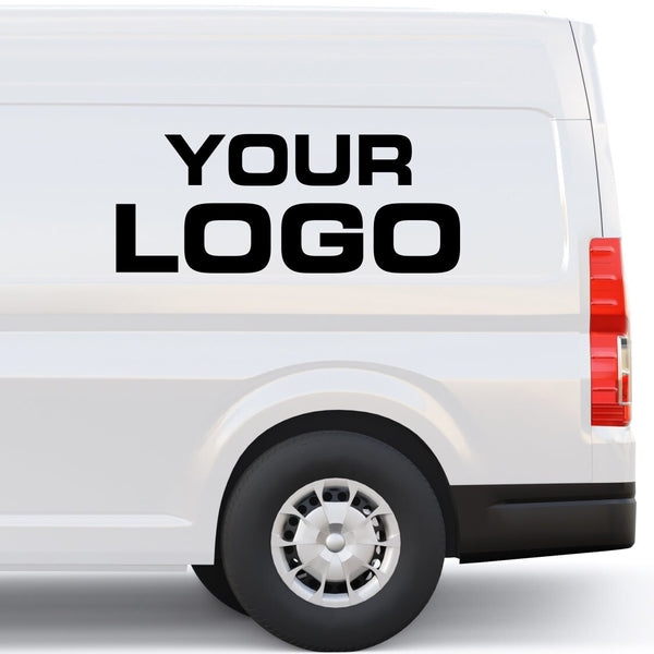 Set 2 Pcs Custom Vinyl Decal | Your Business Logo or lettering | Outdoor Rating | Auto Premium kit decals