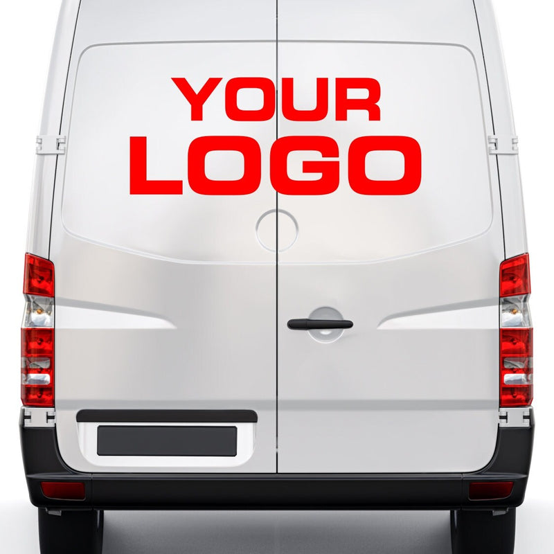 Set 2 Pcs Custom Vinyl Decal | Your Business Logo or lettering | Outdoor Rating | Auto Premium kit decals