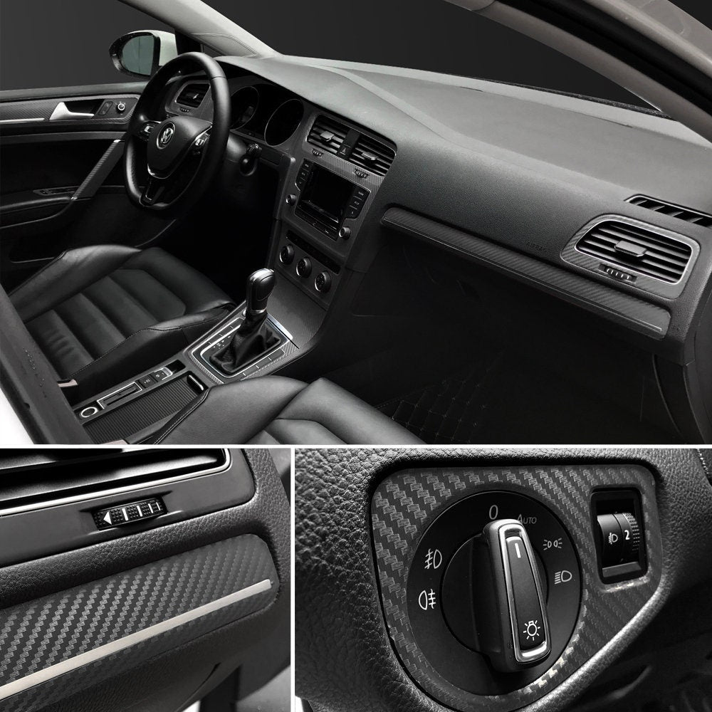 1 Pc 3D Carbon Fiber Vinyl Wrap Sheet Roll Protective Car Stickers