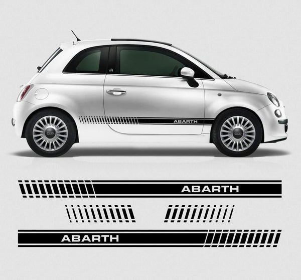 Conjunto de listras Abarth para Fiat 500 italiano - Decalques autoadesivos em vinil para carros