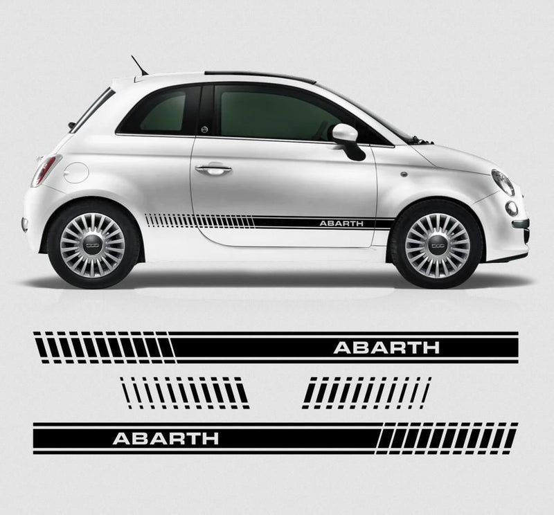 Abarth Stripes Set for Italian Fiat 500 - Vinyl self adhesive graphic car sticker decals