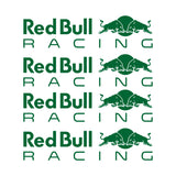 Set 4 Pcs Red Bull Racing Emblem Decal Sticker | Kit Redbull Premium Logo Decals