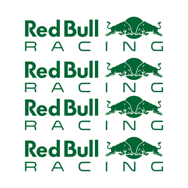 Set 4 Pcs Red Bull Racing Emblem Decal Sticker | Kit Redbull Premium Logo Decals