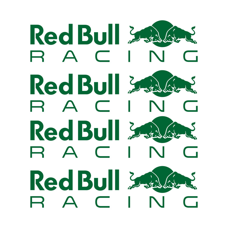 Set 4 Pcs Red Bull Racing Emblem Decal Sticker | Kit Redbull Premium Logo Decals